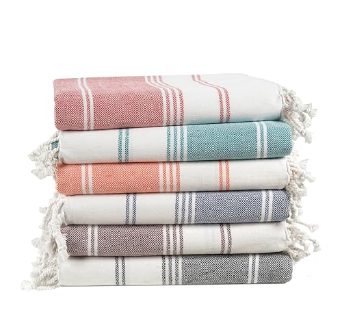 Beach Towels 6 Pack, Bulk, Oversized, Pool Towels,Yoga,Blanket, for Adults, Pre-Washed, Sand Free, Beach Towel, Fast Drying 39"x71"