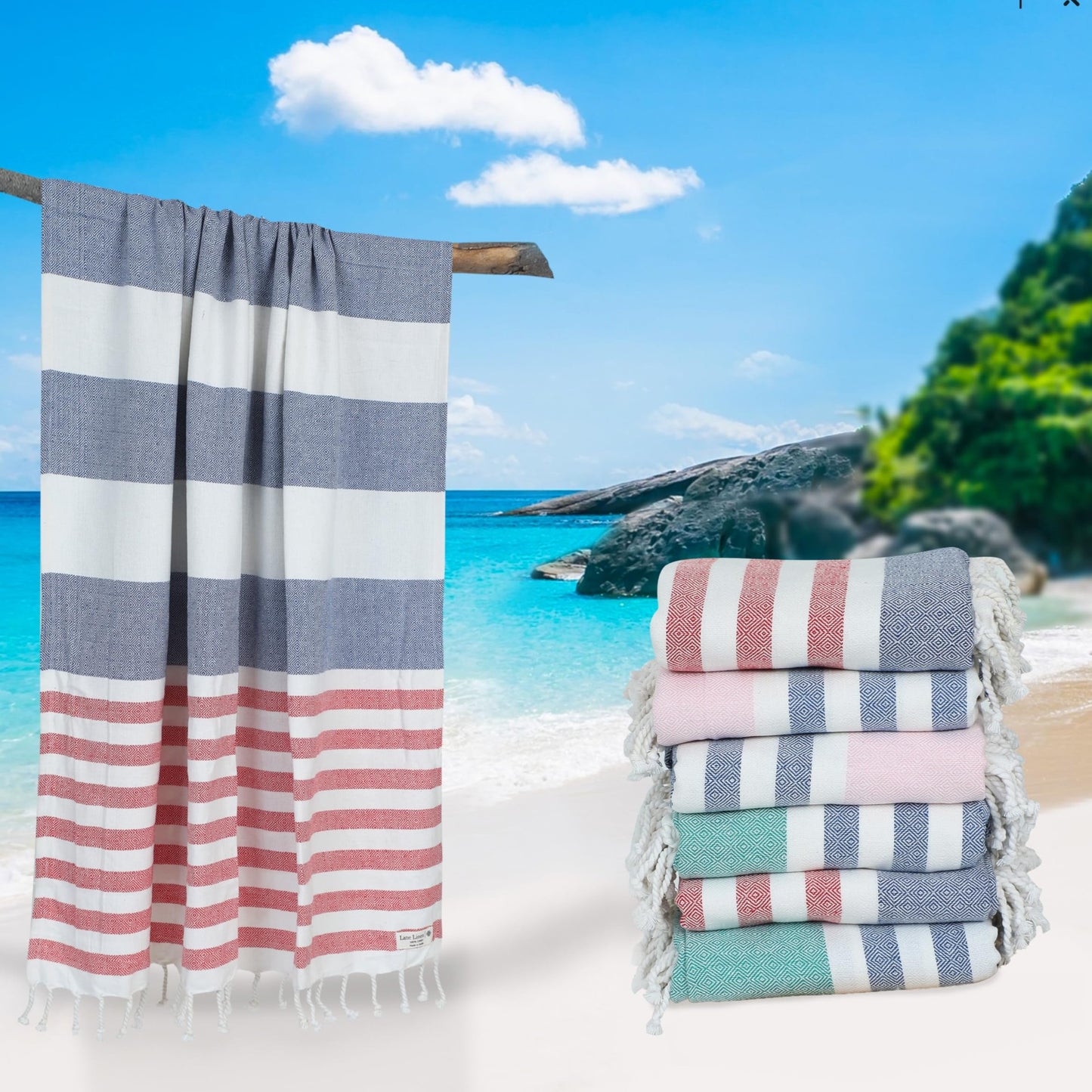 Beach Towels 6 Pack, Bulk, Oversized, Pool Towels,Yoga,Blanket, for Adults, Pre-Washed, Sand Free, Beach Towel, Fast Drying 39"x71"